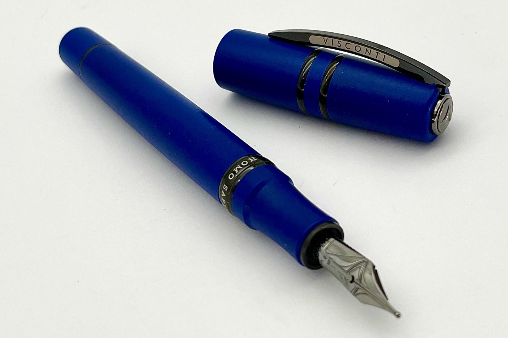 ViscontiHomoSapiensLavaCobaltBlueFountainPen14K_E